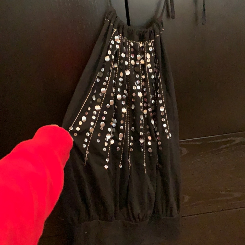 Black sequence shirt